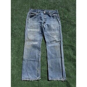 Vintage Levi’s 500 Series Repaired Reworked Denim Jeans Size 36x30 Distressed